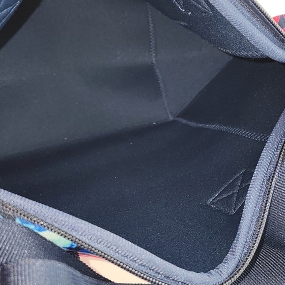 NWT MyTagalongs Neoprene Lunch Tote Crossbody Bag Absract Floral Zipper Closure - Picture 6 of 10